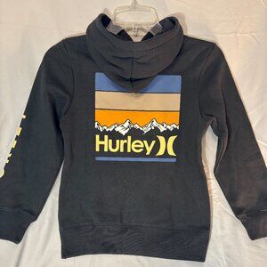 Hurley sweatshirt, grey with hoodie and logo on arm and back - NWT
